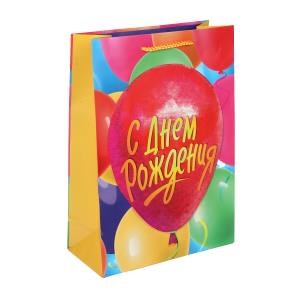Пакет подарочный МАТОВЫЙ ml,день рождения,140 гр/м2 ЧУДО ПРАЗДНИК PML-104459-HB3 (120)