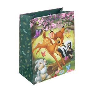 Пакет подарочный МАТОВЫЙ l,лесные зверята,140 гр/м2 ЧУДО ПРАЗДНИК PL-122062-DS