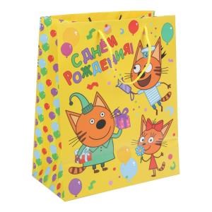 Пакет подарочный МАТОВЫЙ Три Кота l,140 гр/м2 ЧУДО ПРАЗДНИК PL-109927-3CHB (120)