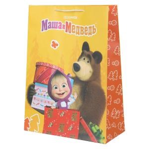 Пакет подарочный МАТОВЫЙ Маша и Медведь xl,140 гр/м2 ЧУДО ПРАЗДНИК PXL-123142-MB