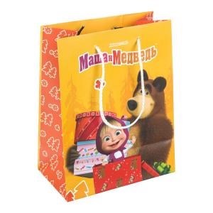 Пакет подарочный МАТОВЫЙ Маша и Медведь m,140 гр/м2 ЧУДО ПРАЗДНИК PM-123139-MB