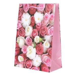 Пакет подарочный глянцевый ml,маленькие розы,140 гр/м2 ЧУДО ПРАЗДНИК PML-110087-R (120)