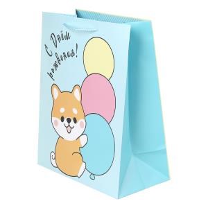 Пакет подарочный МАТОВЫЙ l,корги,140 гр/м2 ЧУДО ПРАЗДНИК PL-108856-C2HB (120)
