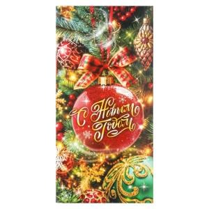 Конверт для денег новогодние шары, с новым годом ЧУДО ПРАЗДНИК уп-10шт в кор.100уп E-135620-CTT