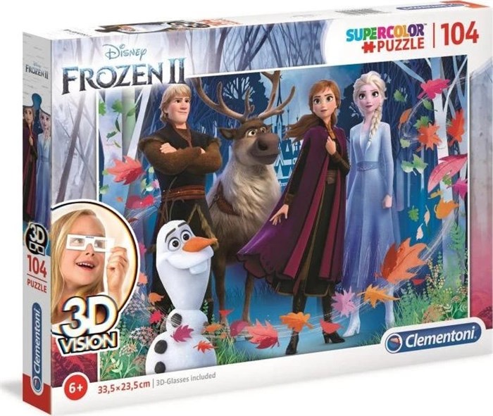 Пазл Clementoni Frozen 2 3D Vision 140766543