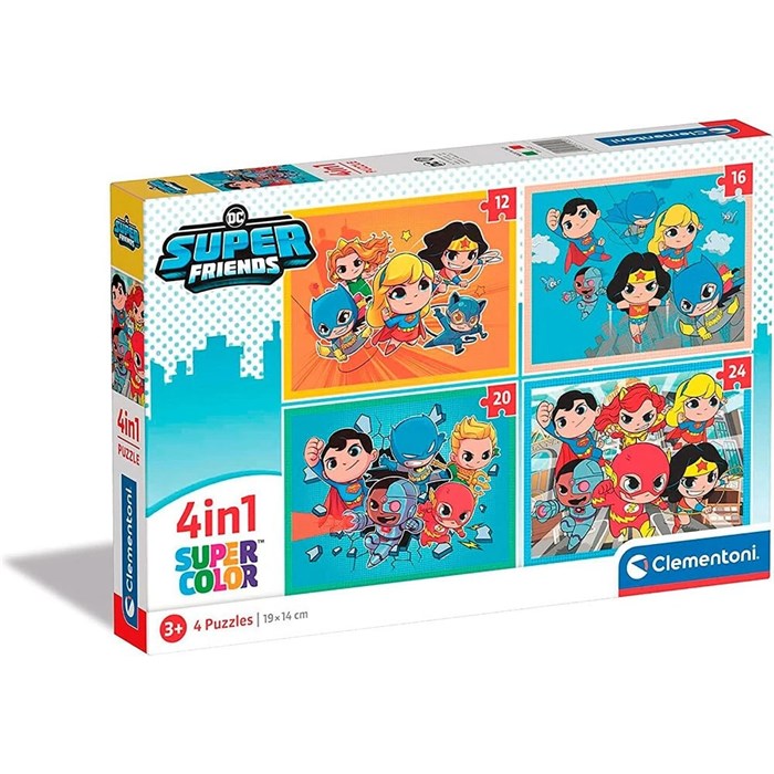 Пазл Clementoni Dc Superfriends 4 в 1 109275513