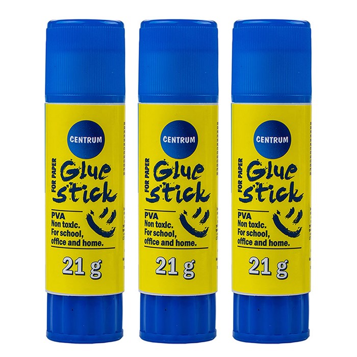 73336 Клей-карандаш 21 гр. CENTRUM на ПВА основе 3 шт 73336