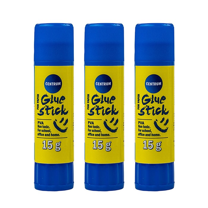 73334 Клей-карандаш 15 гр. CENTRUM на ПВА основе 3 шт 73334