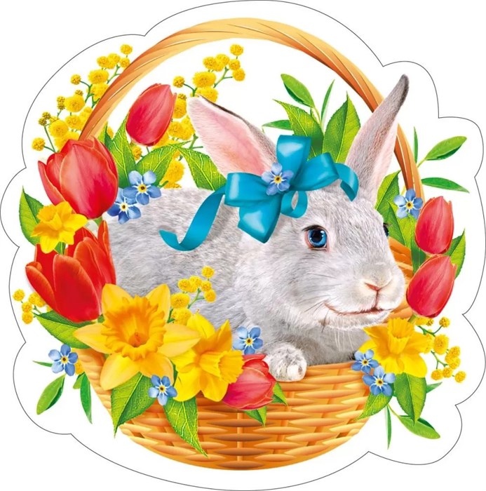 Украшение на скотче "Кролик в корзинке" 080.958 080.958