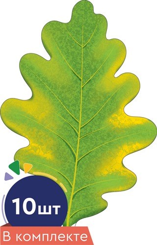 Набор украшений на скотче "Листочки. Дуб зелёно-жёлтый" КМ-16753 463-0-1120-5667-9