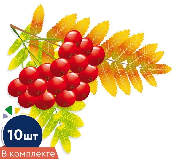 Набор украшений на скотче "Листочки. Рябина осенняя" КМ-17358 463-0-1120-6662-3