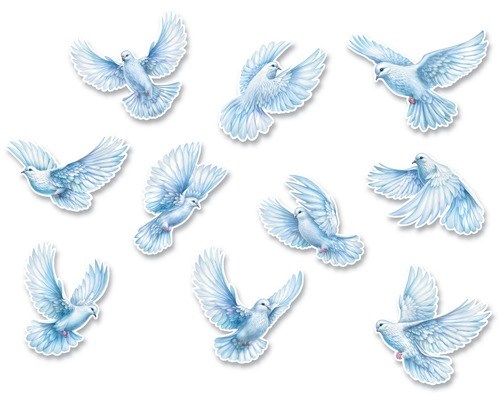 Набор украшений на скотче "Голуби" КФМ-17274 463-0-1120-6521-3