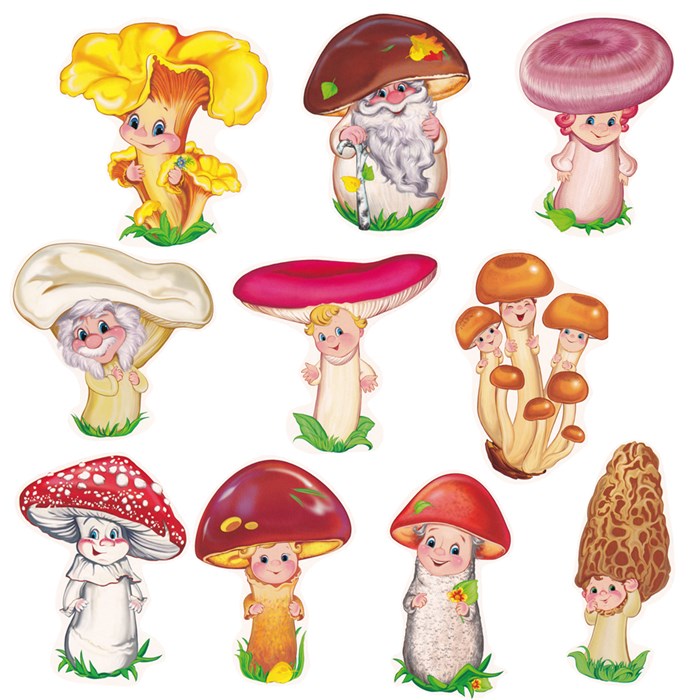 Комплект украшений на скотче "Лесные грибочки" КМ-10532 465-0-1181-5015-7
