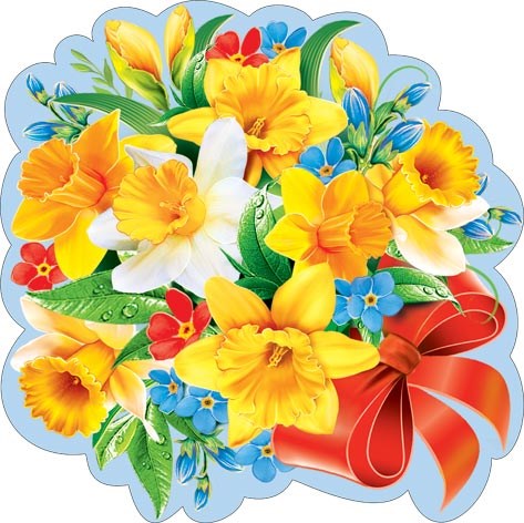 Украшение на скотче "Цветы" 7-64-8020 7-64-8020