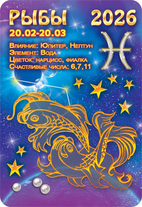 Карманный календарь 2026 "Звёздный гороскоп. Рыбы" КГ-26-235 КГ-26-235