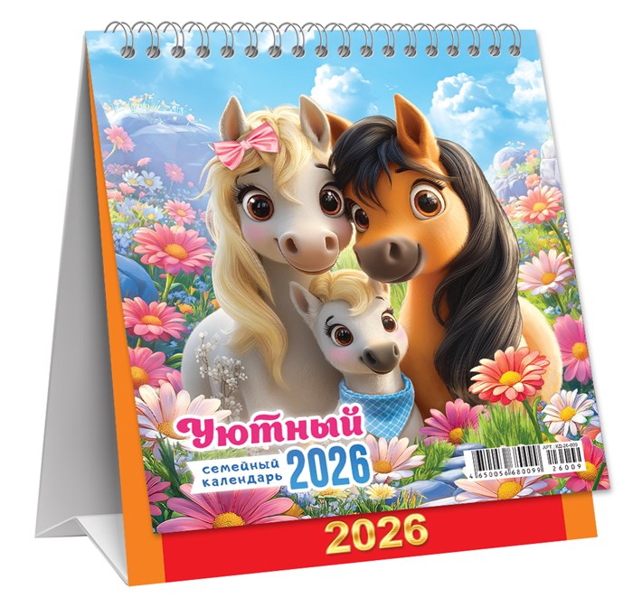 МАЛЫЙ настольный перекидной календарь-домик на 2026 год "Символ года. Уютный календарь" КД-26-009 КД-26-009