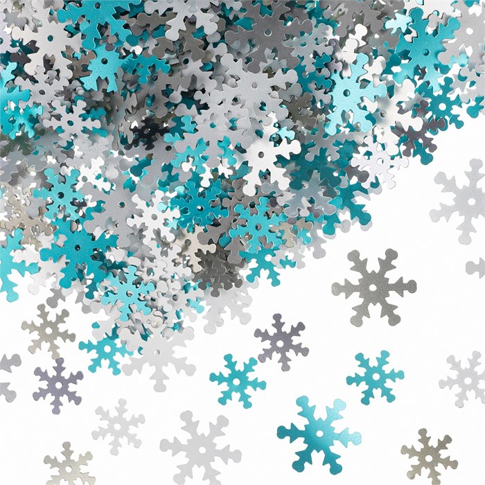 Конфетти "Снежинки. Серебристо-голубой микс" 6232313 6232313