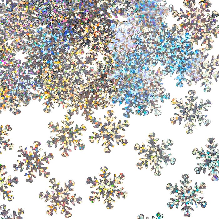 Конфетти "Снежинки. Серебро. Голография" 6232314 6232314