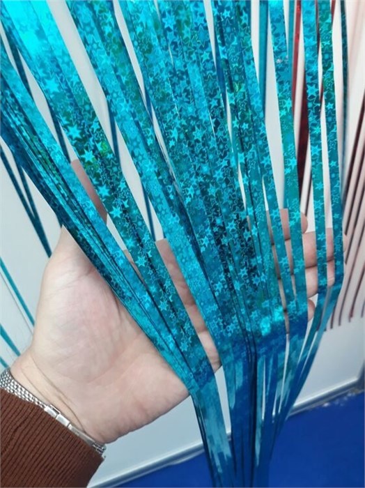 Новогодний дождик "Бирюза с голографией" арт.20-150-БирГ 20-150-БирГ