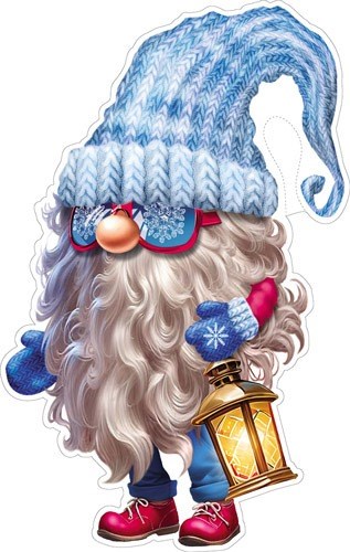 Вырубной плакат "Гномик с фонарём" ФМ1-16573 463-0-1120-5416-3