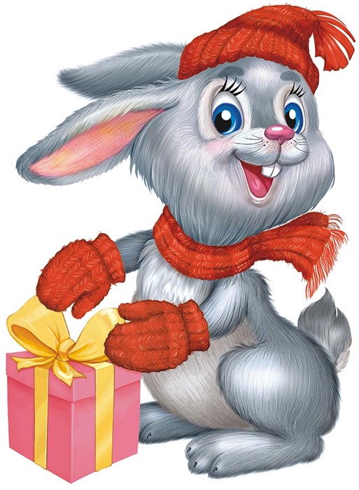 Плакат фигурный "Новогодний зайчик" ВПА3-010 ВПА3-010