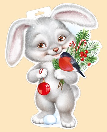 Плакат фигурный "Зайчик со снегирём" 92,604,00 92,604,00