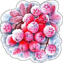 Новогоднее украшение на скотче "Рябина" 113-12 113-12