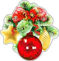 Украшение на скотче "Новогоднее украшения" 113-643-T 113-643-T