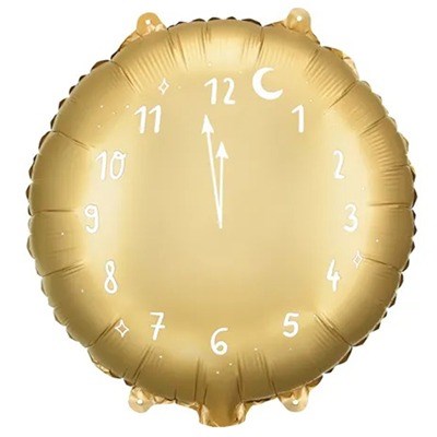 Фольгированный шар "Часы новогодние Gold" 1202-3945 1202-3945