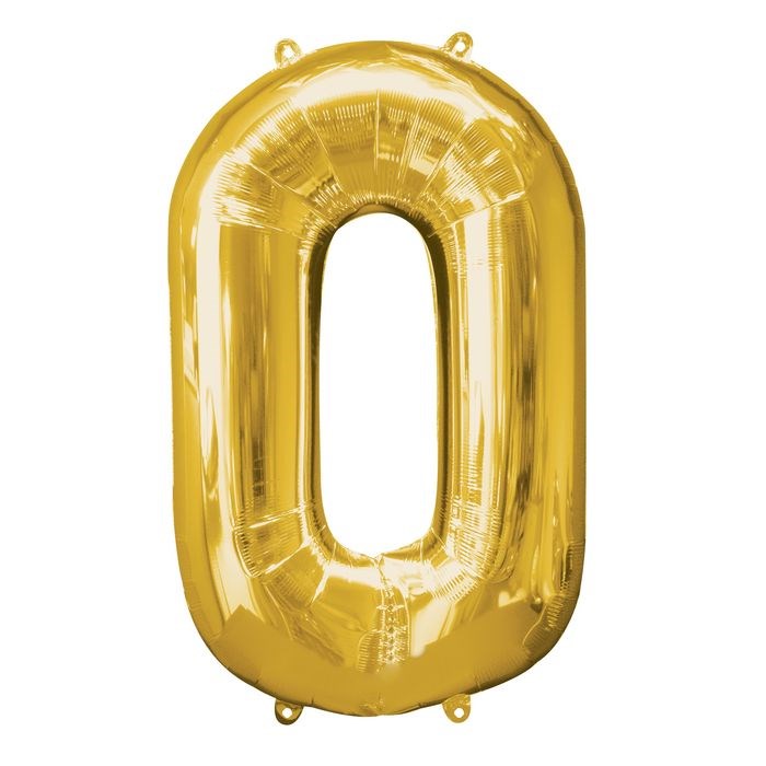 Фольгированный шар "0" золотой Ч07767 Ч07767