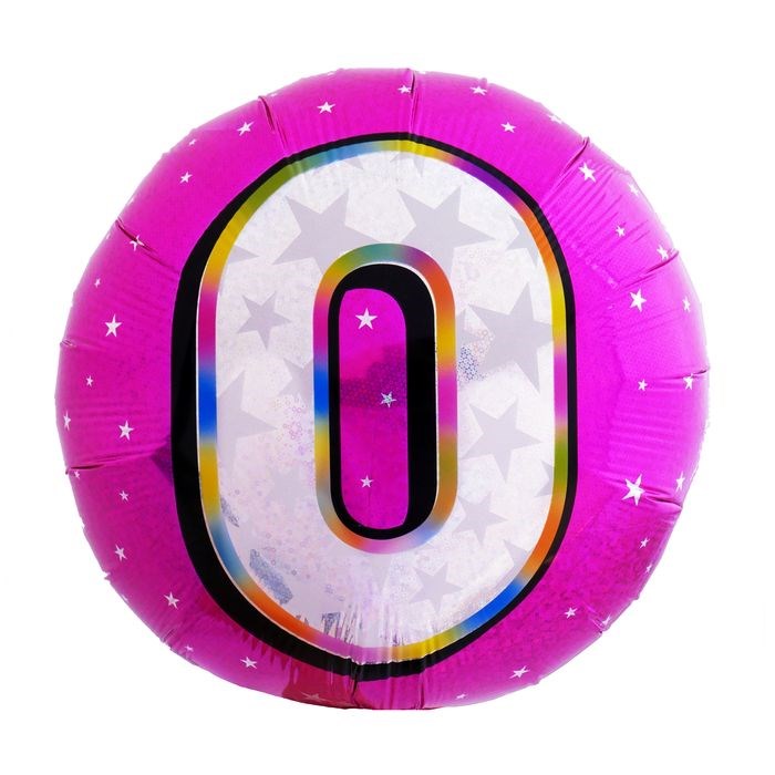 Фольгированный шар "Цифра 0" Ч18190 Ч18190