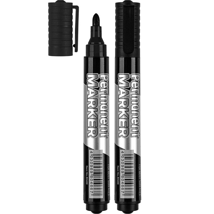 80466 Маркер перманентный черный, стержень круглый, 2-5 мм 80466