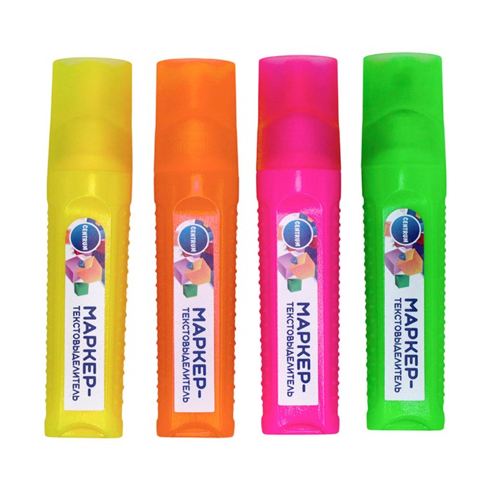 77381 Маркеры-текстовыделители, НЕОН, 4 шт, в ПВХ-упаковке 77381