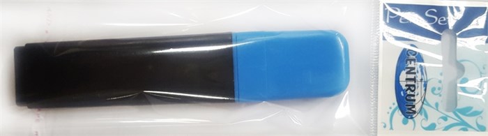 82292M Текстмаркер голуб.скошенный в инд.упаковке с подвесом 82292M