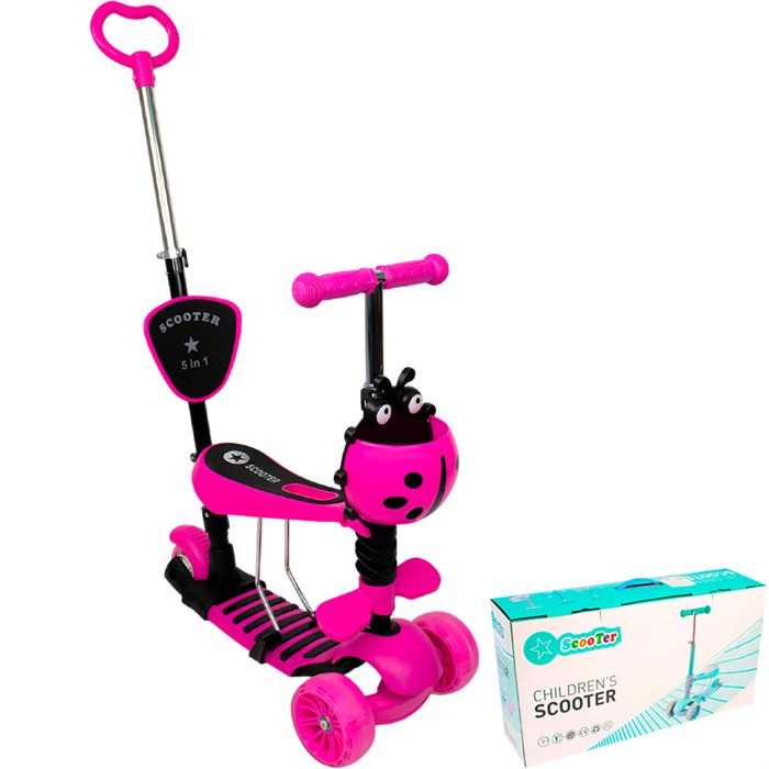 Самокат - каталка трехколесная, светящиеся колеса 141V-642 357-606