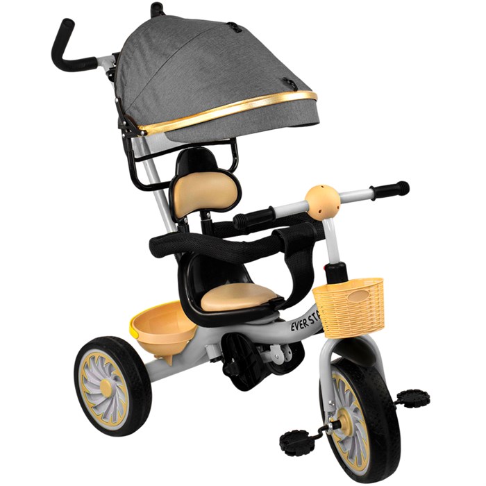 Велосипед трехколесный серый  FG240528313L-3 колеса ЭВА 12"/10" 357-659