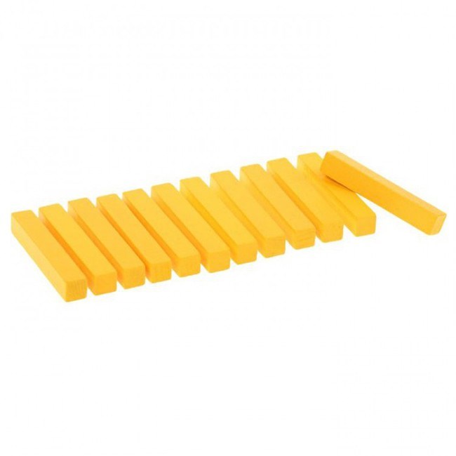 Деревянные счетные палочки 12шт.желтые Д-439 RNToys 378-708