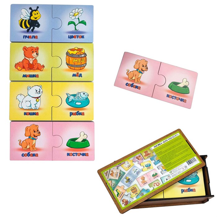 Деревянный Логика Кто что ест? 03034 380-620