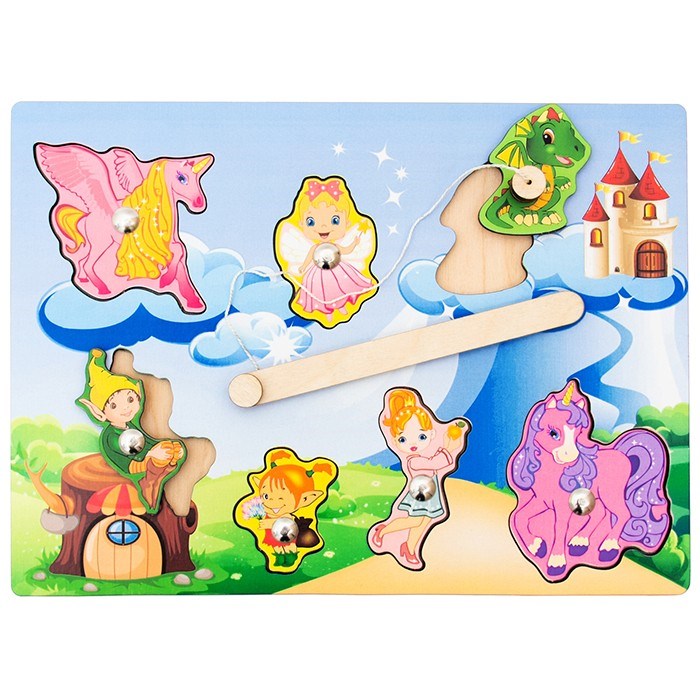 Деревянная магнитная рыбалка сказочные герои 129108 СТОК 380-316