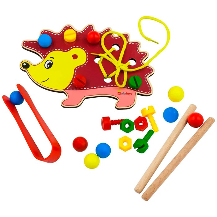 Деревянная Логическая игрушка Сортер с пинцетом ПМ СОР47 979-378