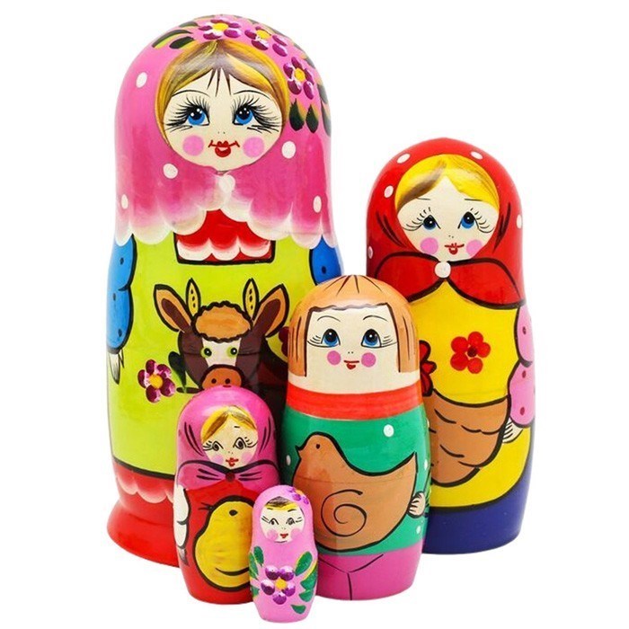 Деревянная Матрешка Подворье 5 шт. Р-45/747 380-557