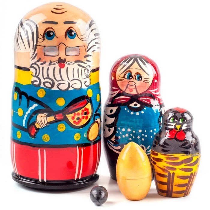 Деревянная Матрешка сказка Курочка Ряба 4829 380-992