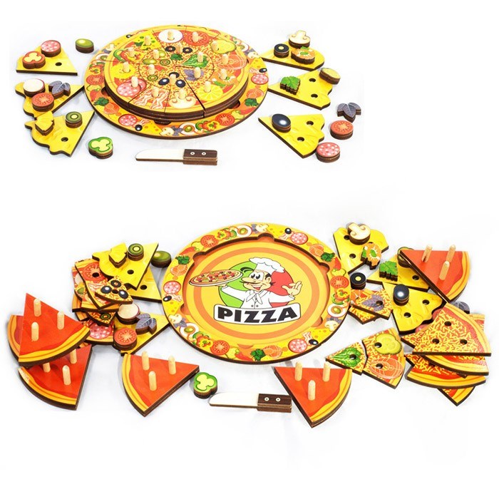Деревянная пицца 54 элемента, 5 слоев /10 7918 379-085