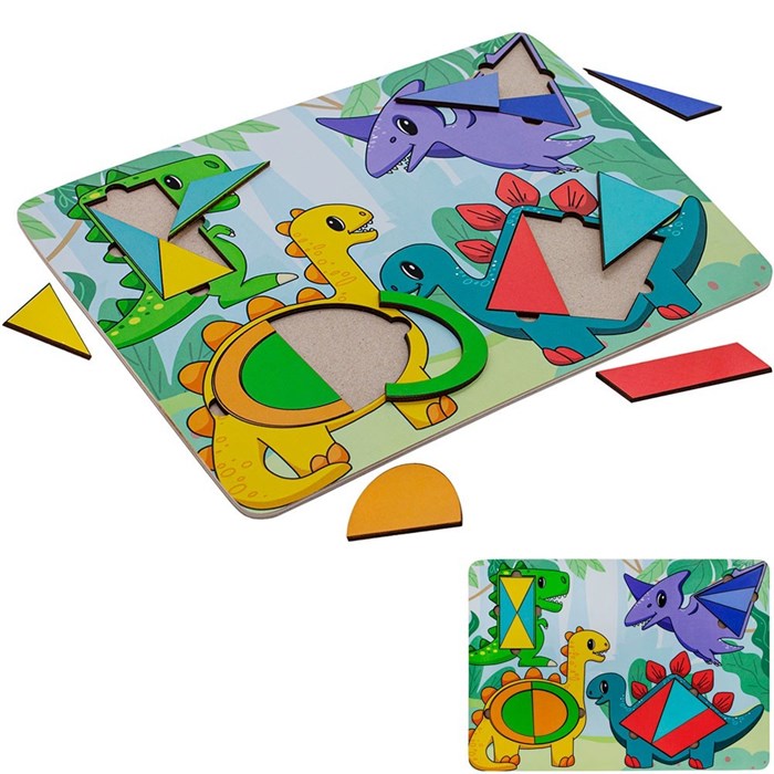 Деревянная Головоломка для малышей Динозавры ОА-00000119 /Арбо/ 380-975