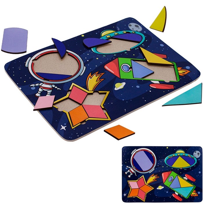 Деревянная Головоломка для малышей Космос ОА-00000117 /Арбо/ 380-976