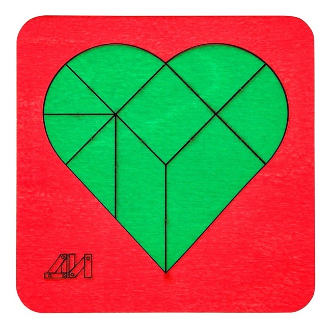 Деревянная головоломка Сердце ДИ2504 378-820