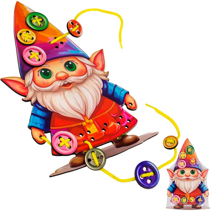 Деревянная Шнуровка Гном ОА-00000427 /Арбо/ 478-338