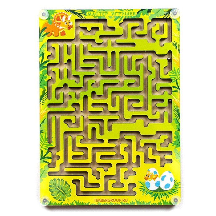 Деревянный лабиринт с шариком  "Динозавра" IG0387 380-345