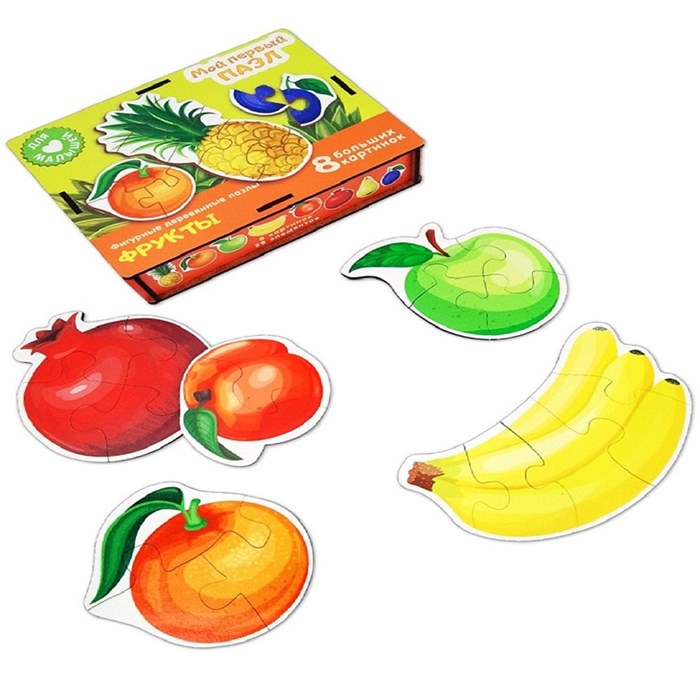 Деревянный Фигурный пазл Мой первый пазл Фрукты 8561 380-602