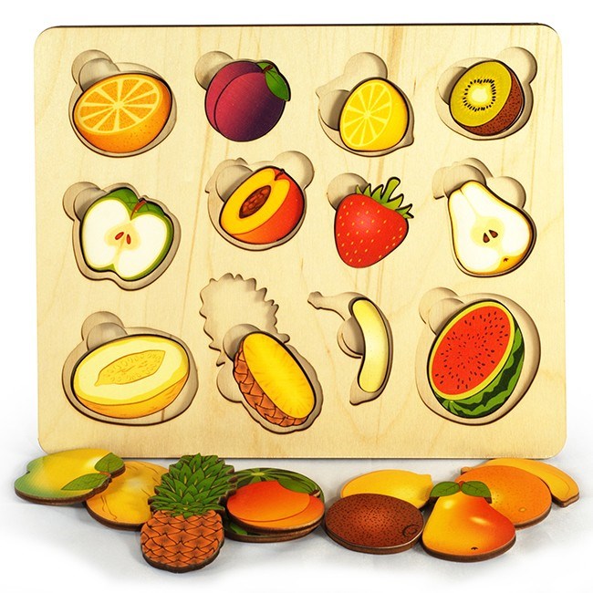 Деревянная рамка вкладыш Фрукты 7935 279-819